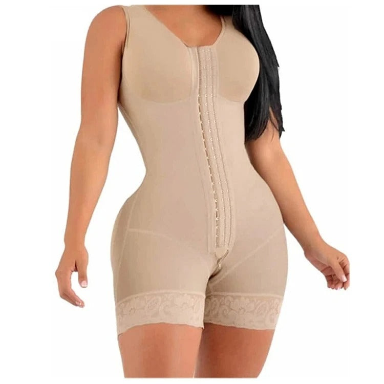 Zyrah Fajas Colombianas Inspired Shapewear Seamless Tummy Control Bodysuit  with Zipper Crotch